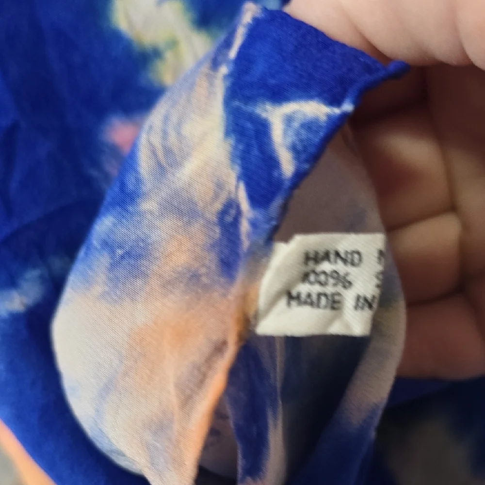 Vibrant Tie-Dye Silk Scarf